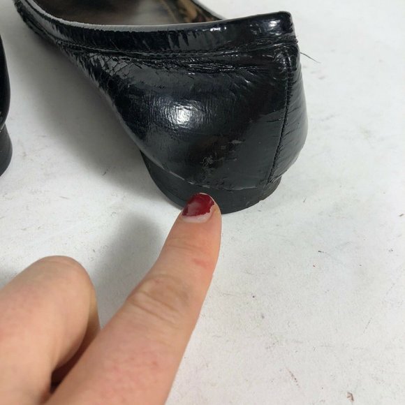 Coach Corena Black Patent Leather Loafers 8.5 Buck - Picture 8 of 8